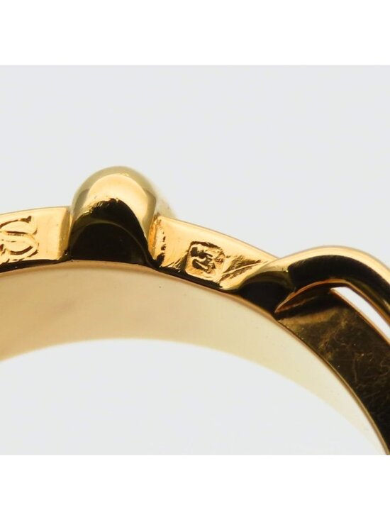 Hermes Scarf Ring Ceinture Metal Gold Belt Motif main image 8